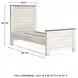 Willowton Whitewash Twin Panel Bed