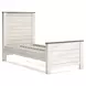 Willowton Whitewash Twin Panel Bed
