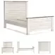 Willowton Whitewash Full Panel Bed