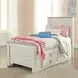 Willowton Whitewash Twin Single Side Under Bed Storage Panel Bed