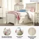 Willowton Whitewash Twin Single Side Under Bed Storage Panel Bed