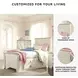 Willowton Whitewash Twin Single Side Under Bed Storage Panel Bed