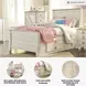 Willowton Whitewash Full Single Side Under Bed Storage Panel Bed