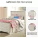Willowton Whitewash Full Single Side Under Bed Storage Panel Bed
