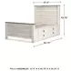 Willowton Whitewash Full Single Side Under Bed Storage Panel Bed