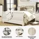 Willowton Whitewash Queen Sleigh Bed With Horizontal Planks