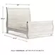 Willowton Whitewash Queen Sleigh Bed With Horizontal Planks