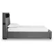 Cayberry Gray Twin Upholstered Panel Bed with LED