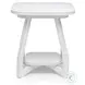 Bay Harbor Distressed White Rectangular End Table
