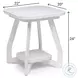 Bay Harbor Distressed White Rectangular End Table
