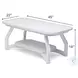 Bay Harbor Distressed White Rectangular Coffee Table