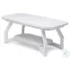Bay Harbor Distressed White Rectangular Coffee Table