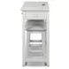Surfside Weathered White Performance Fabric Upholstered Rectangular Console Table with Stools and USB Charging