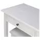 Surfside Weathered White Rectangular Console Table with USB Charging