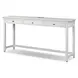 Surfside Weathered White Rectangular Console Table with USB Charging