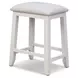 Surfside Gray Performance Fabric Upholstered Backless Counter Height Stool