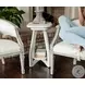 Bay Harbor Distressed White Oval Chairside Table