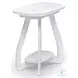 Bay Harbor Distressed White Oval Chairside Table