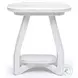 Bay Harbor Distressed White Oval Chairside Table
