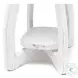 Bay Harbor Distressed White Oval Chairside Table