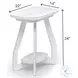 Bay Harbor Distressed White Oval Chairside Table