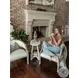 Bay Harbor Distressed White Oval Chairside Table