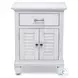 Bay Harbor Distressed White 1 Drawer and 2 Door Nightstand