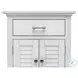 Bay Harbor Distressed White 1 Drawer and 2 Door Nightstand