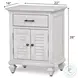 Bay Harbor Distressed White 1 Drawer and 2 Door Nightstand