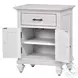 Bay Harbor Distressed White 1 Drawer and 2 Door Nightstand