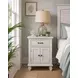 Bay Harbor Distressed White 1 Drawer and 2 Door Nightstand