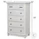 Bay Harbor Distressed White 5 Drawer Chest
