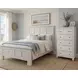 Bay Harbor Distressed White 5 Drawer Chest