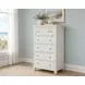 Bay Harbor Distressed White 5 Drawer Chest