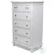 Bay Harbor Distressed White 5 Drawer Chest