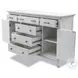 Bay Harbor Distressed White 6 Drawer and 2 Door Dresser