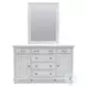 Bay Harbor Distressed White 6 Drawer and 2 Door Dresser