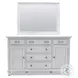 Bay Harbor Distressed White 6 Drawer and 2 Door Dresser
