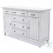 Bay Harbor Distressed White 6 Drawer and 2 Door Dresser