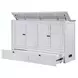 Surfside Weathered White Queen Storage Cabinet Bed with Mattress and USB Charging