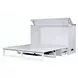 Surfside Weathered White Queen Storage Cabinet Bed with Mattress and USB Charging