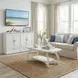 Surfside Weathered White Queen Storage Cabinet Bed with Mattress and USB Charging