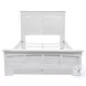 Bay Harbor Distressed White Queen Panel Bed
