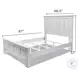 Bay Harbor Distressed White Queen Panel Bed
