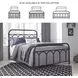 Nashburg Black Full Metal Bed