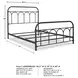 Nashburg Black Full Metal Bed