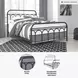 Nashburg Black Queen Metal Slat Bed
