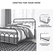 Nashburg Black Queen Metal Slat Bed