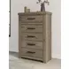 Garistyn Natural Rustic 5 Drawer Chest