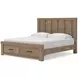 Garistyn Light Brown King Storage Panel Bed